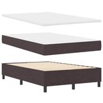 vidaXL Lit à ressorts avec matelas Marron foncé 120 x 200 cm tissu