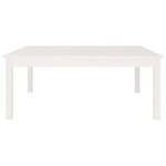 vidaXL Table basse Blanc 100x100x40 cm Bois massif de pin