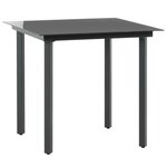 vidaXL Ensemble à manger de jardin 5 Pièces PVC résine tressée noir