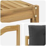 vidaXL Ensemble de canapés d'extérieur 5 pc Blanc et anthracite