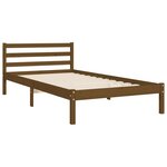 vidaXL Cadre de lit tête de lit marron miel 100x200 cm bois massif