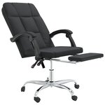 Chaise fauteuil siège pivotante de inclinable de bureau informatique étude similicuir noir 02_0024264