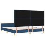 Lit vidaXL bleu 180x200 cm en tissu
