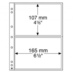 Feuilles Numis 2C pour billets  cartes postales.