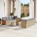 vidaXL Ensemble de canapé de jardin 11 Pièces beige et gris clair