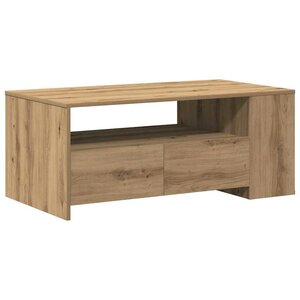 vidaXL Table basse avec tiroir Chêne artisanal 102 x 55 x 43 5 cm