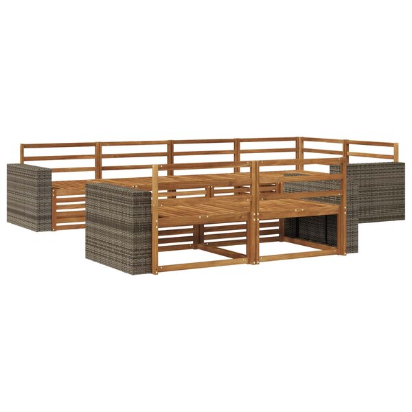 vidaXL Ensemble de canapés d'extérieur 7 Pièces Naturel