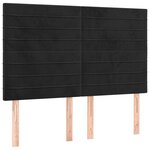 vidaXL Sommier à lattes de lit avec matelas Noir 140x190 cm Velours