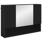 vidaXL Ensemble de mobilier de salle de bain avec tiroir 4 Pièces Noir