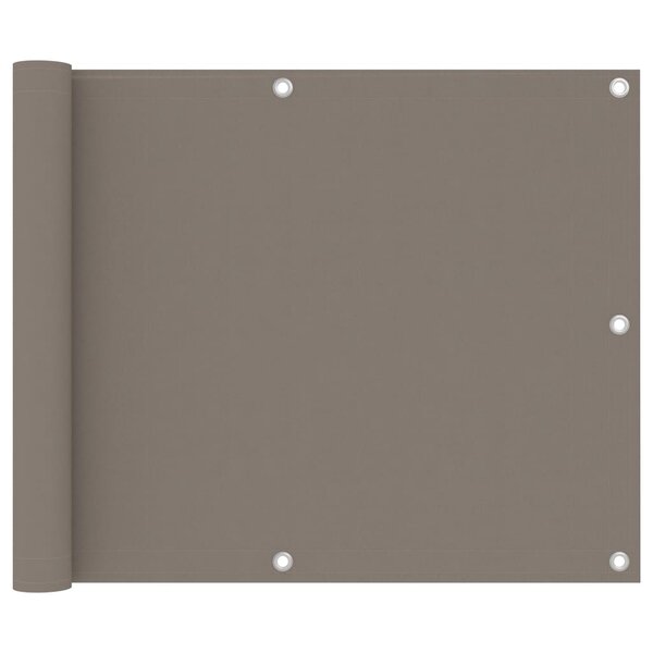 vidaXL Écran de balcon Taupe 75x500 cm Tissu Oxford