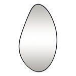 Miroir décoration moderne design mural 82 x 46 cm noir 03_0010182