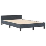 Cadre de lit vidaXL Gris foncé 120x200 cm Velours
