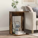 vidaXL Table d'appoint Chêne fumé 40 x 38 x 62 5 cm Bois d'ingénierie