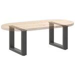 vidaXL Pieds de table basse en U 2 pièces Anthracite 40 x (30-31) cm Acier