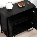 vidaXL Buffet Noir 78 x 35.5 x 74.5 cm Bois d'ingénierie