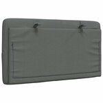 vidaXL Coussin de tête de lit gris foncé 80 cm tissu