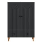 vidaXL Buffet Noir 66 x 34 5 x 95 cm Bois d'ingénierie