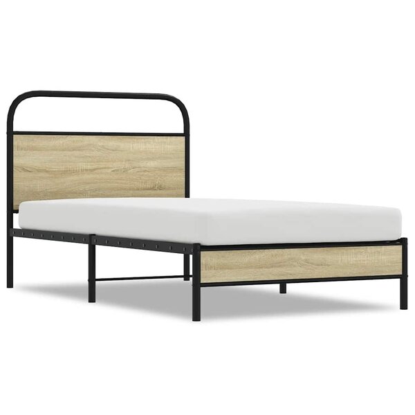 vidaXL Cadre de lit sans matelas 90x200cm chêne sonoma bois ingénierie