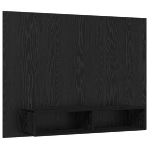 vidaXL Meuble TV mural Montage mural Chêne Noir Bois d'ingénierie