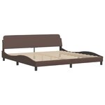 vidaXL Cadre de lit avec LED sans matelas Hvar marron 200x200 cm