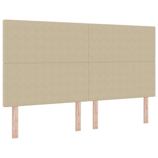 vidaXL Tête de lit LED Vert gris 180 cm Tissu en velours côtelé
