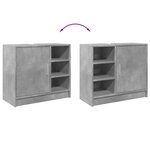 vidaXL Armoire d'évier gris béton 63x29x55 cm bois d'ingénierie