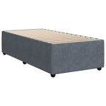 vidaXL Cadre de lit Gris foncé 90x190 cm Velours