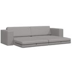 vidaXL Canapé-lit Gris nuage 245 x 78 x 77 cm tissu