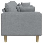 Sofa en tissu avec coussin Gris clair 208 cm tissu
