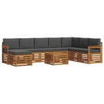 vidaXL Ensemble de canapés d'extérieur 9 Pièces Naturel et Anthracite