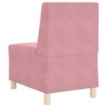vidaXL Chaises Sofa 3 Pièces Rose 55 x 74 x 82 cm Velours