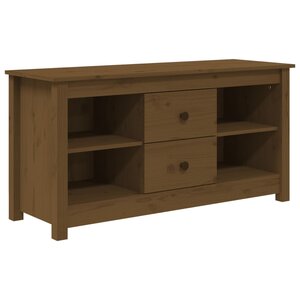 vidaXL Meuble TV Marron miel 103x36 5x52 cm Bois de pin massif