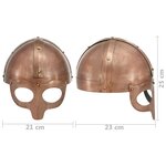vidaXL Casque de viking de réplique antique pour GN Cuivre Acier