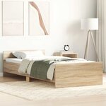 vidaXL Cadre de lit sans matelas chêne sonoma 100x200 cm