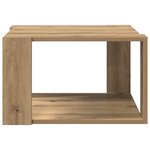vidaXL Table Basse Chêne Artisanal 51 5x51 5x30 cm Bois d'ingénierie