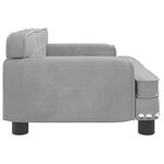 vidaXL Canapé pour enfants gris clair 70x45x30 cm velours