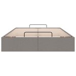 vidaXL Cadre de lit ottoman sans matelas taupe 120x190 cm tissu