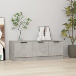 vidaXL Meuble TV Gris béton 102x35x36 5 cm Bois d'ingénierie