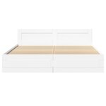 vidaXL Cadre de lit avec tête de lit blanc 200x200cm bois d'ingénierie