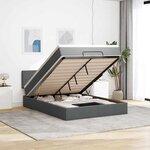 vidaXL Lit ottoman avec matelas crème 140x190 cm tissu