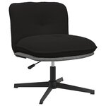 vidaXL Chaise pivotante de bureau noir bouclé comme de la laine tissu