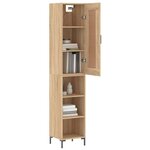 vidaXL Buffet haut Chêne sonoma 34 5x34x180 cm Bois d'ingénierie