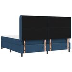 vidaXL Lit à ressorts avec matelas Bleu 200 x 200 cm tissu