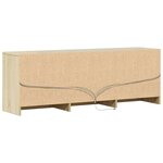 vidaXL Meuble TV avec LED chêne sonoma 140x34x50 cm bois d'ingénierie