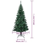 vidaXL Sapin de Noël artificiel pointes iridescentes Vert 240 cm PVC