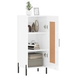 vidaXL Buffet Blanc brillant 34 5x34x90 cm Bois d'ingénierie