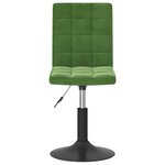 vidaXL Chaises pivotantes à manger lot de 2 vert foncé velours
