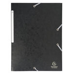 Chemise à élastiques Maxi capacity carte lustrée 425g Nature Future A4 Noir EXACOMPTA