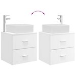 vidaXL Vanité de lavabo mural Blanc 49 5 x 41 x 63 cm