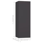 Vidaxl meubles tv 4 pièces gris 30 5x30x90 cm aggloméré